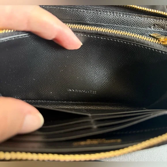 Saint Laurent Cassandre Matelassé Long Zippy Wallet